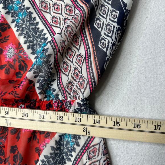 Express Womens Boho Dress Size Medium Summer Colorful - Picture 5 of 12